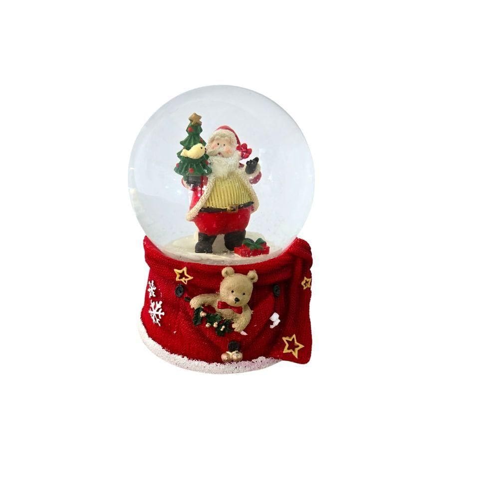 Enfeite Globo De Natal Musical Neve 15cm