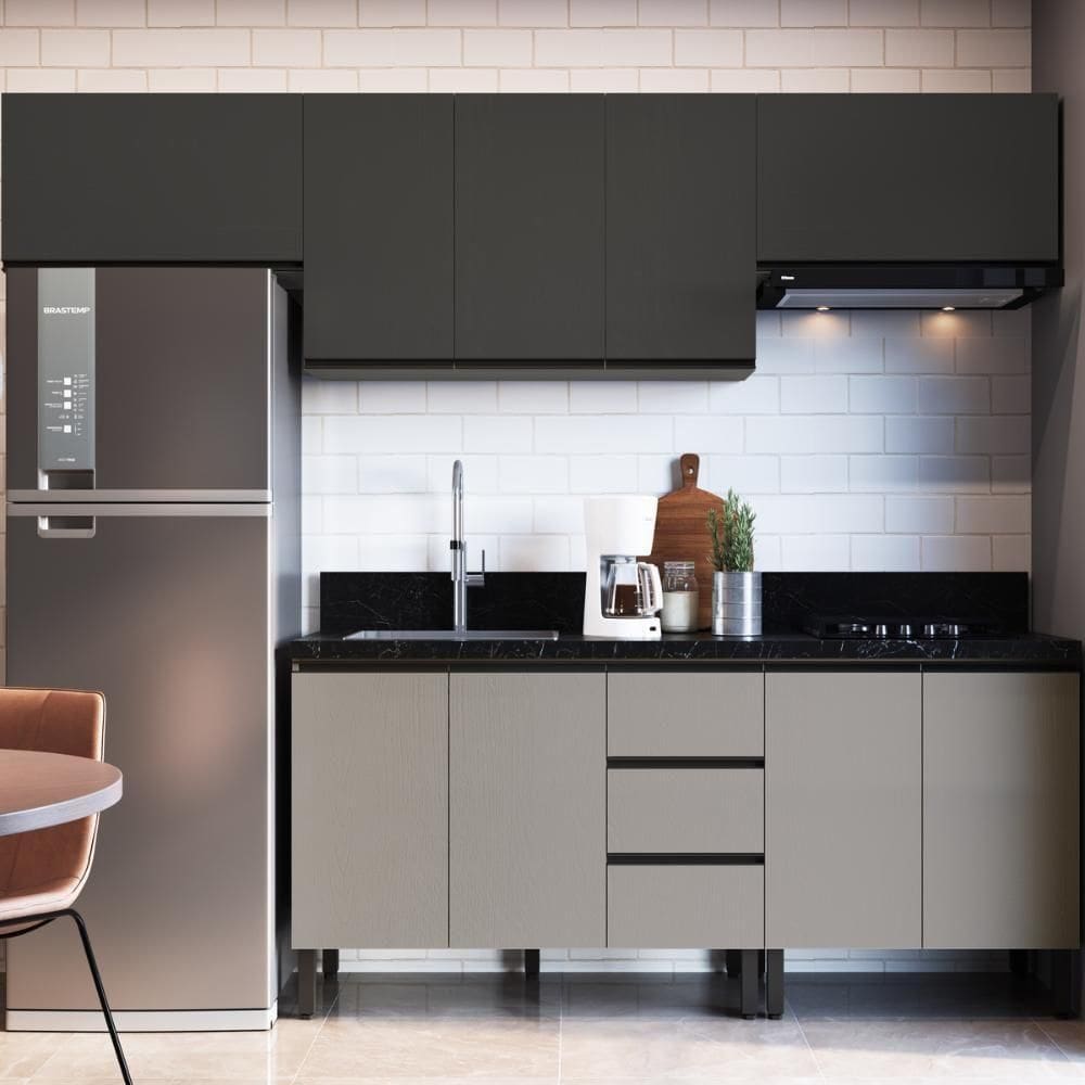 Conjunto ébano Fumê-grafite