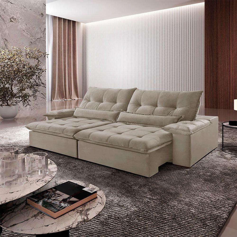 Sofá Nivus Veludo 2 Módulos 90cm B25cm Meu Sofá Online B002 Veludo Capuccino