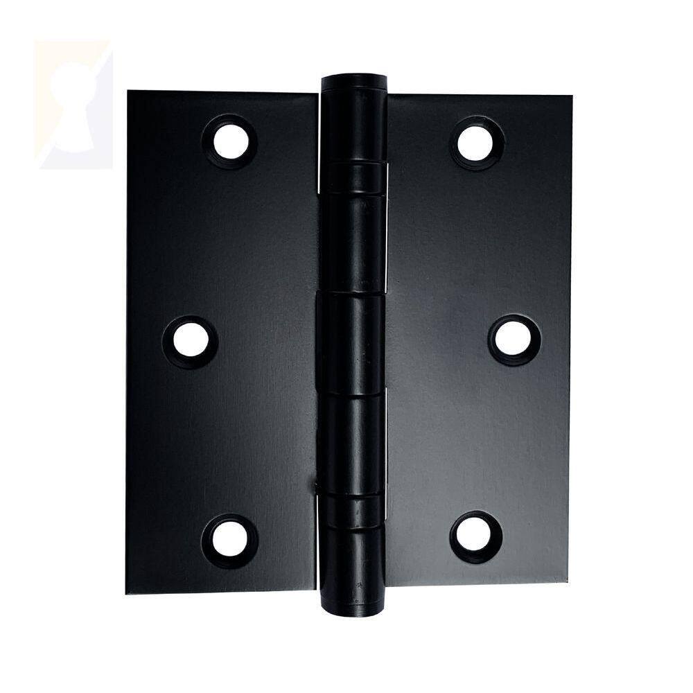 Dobradiça Preta C-reto Inox Com Rolamento 3 ½ X 3