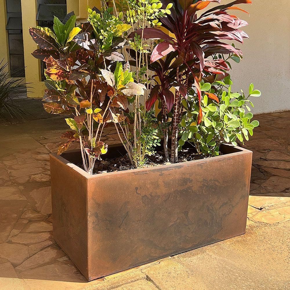 Jardineira Cubo 80 X 40 Cm Cor 09 - Antique Rusty