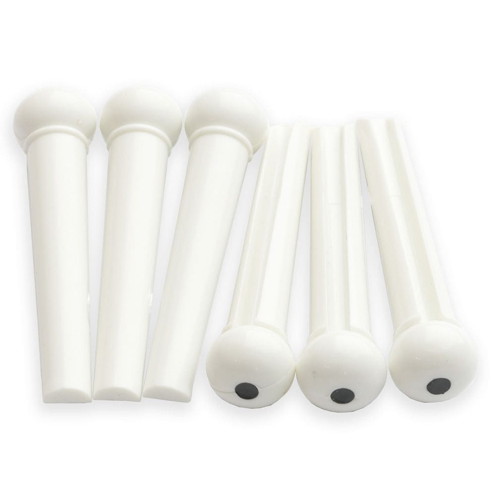 Pino Ponte Violão Branco Preto (6 Peças) Spirit BPN-WH/B