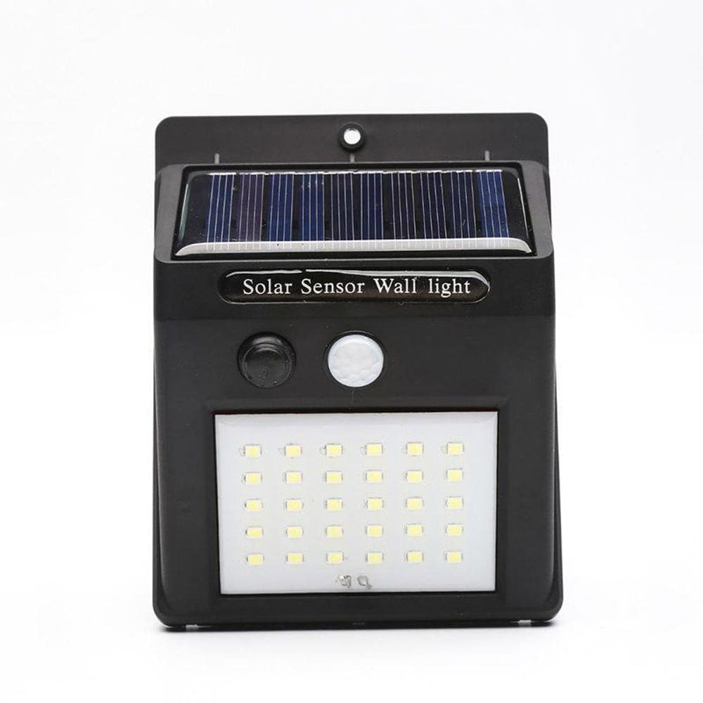 Luminária Solar De Parede 30 Led`S Sensor De Movimento