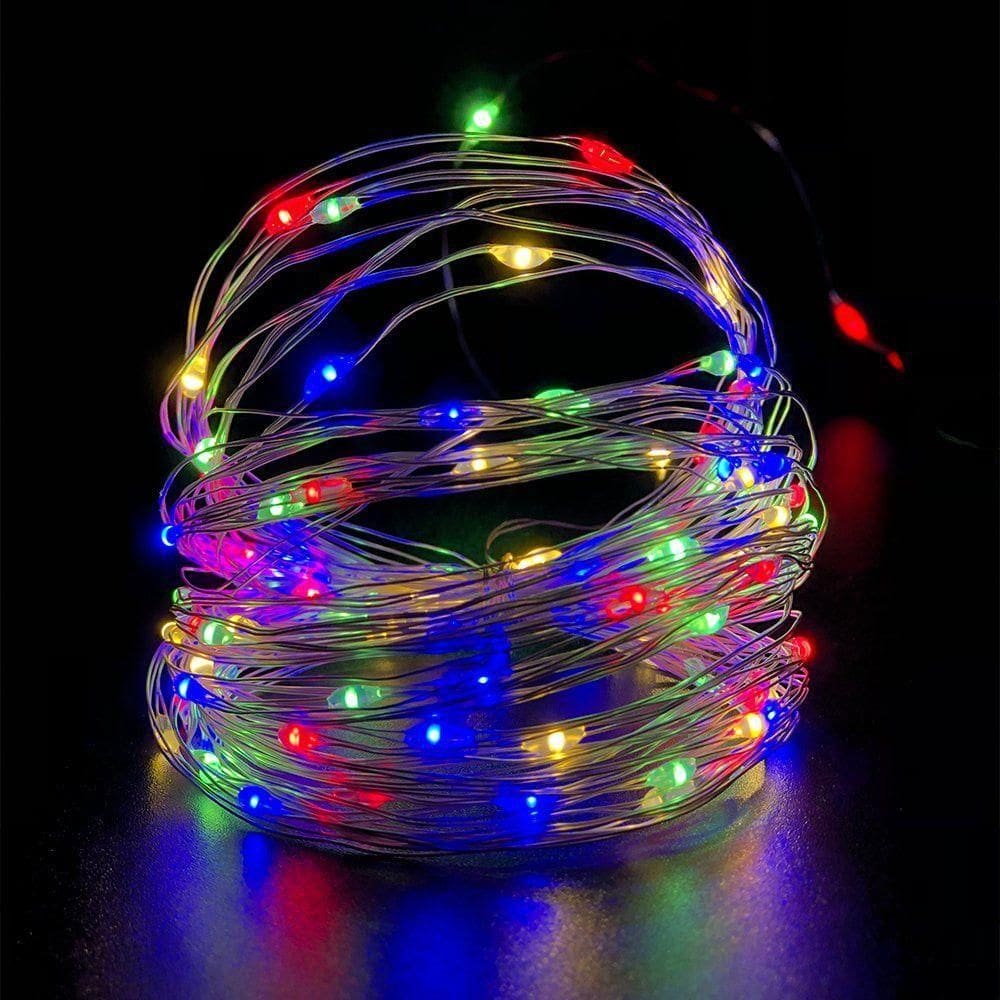 Kit 03 Fio De Fada Led Colorido 10 Metros Luz De Decoração