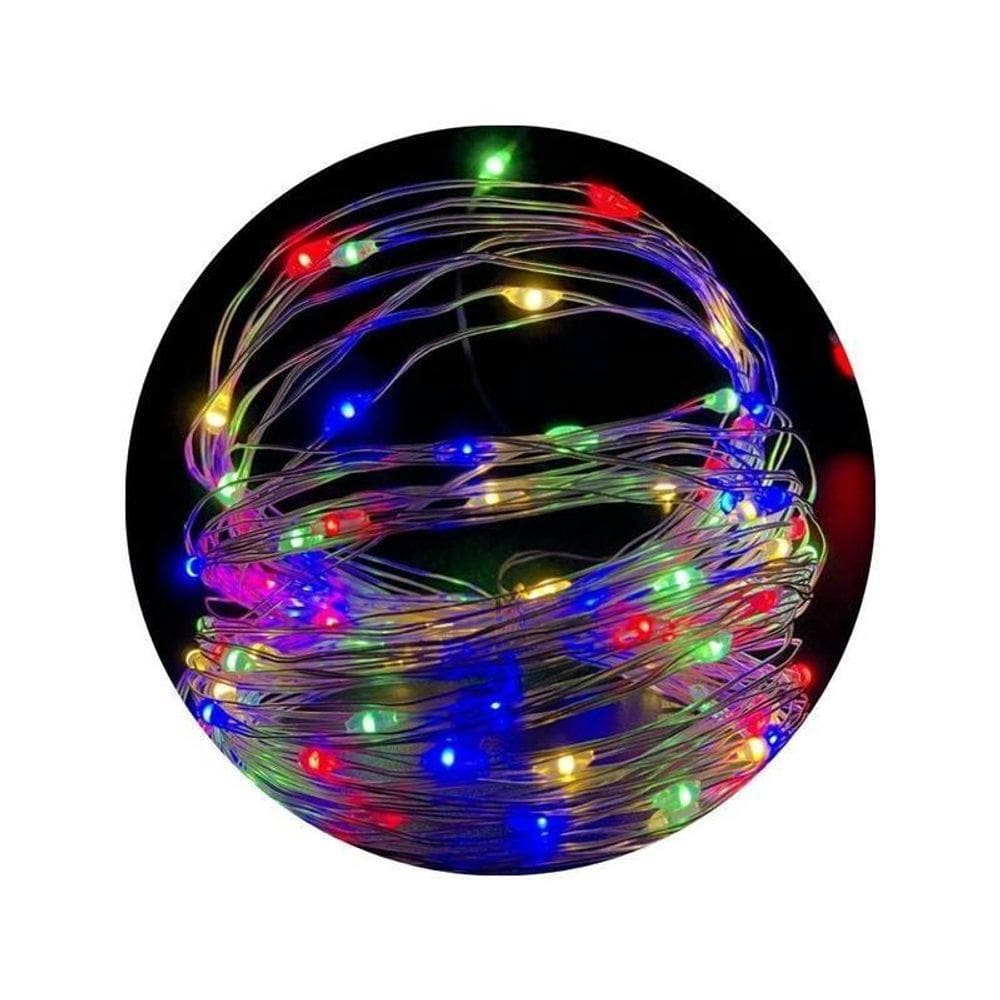 Kit 10 Fio De Fada Led Colorido 2 Metros Luz De Decoração