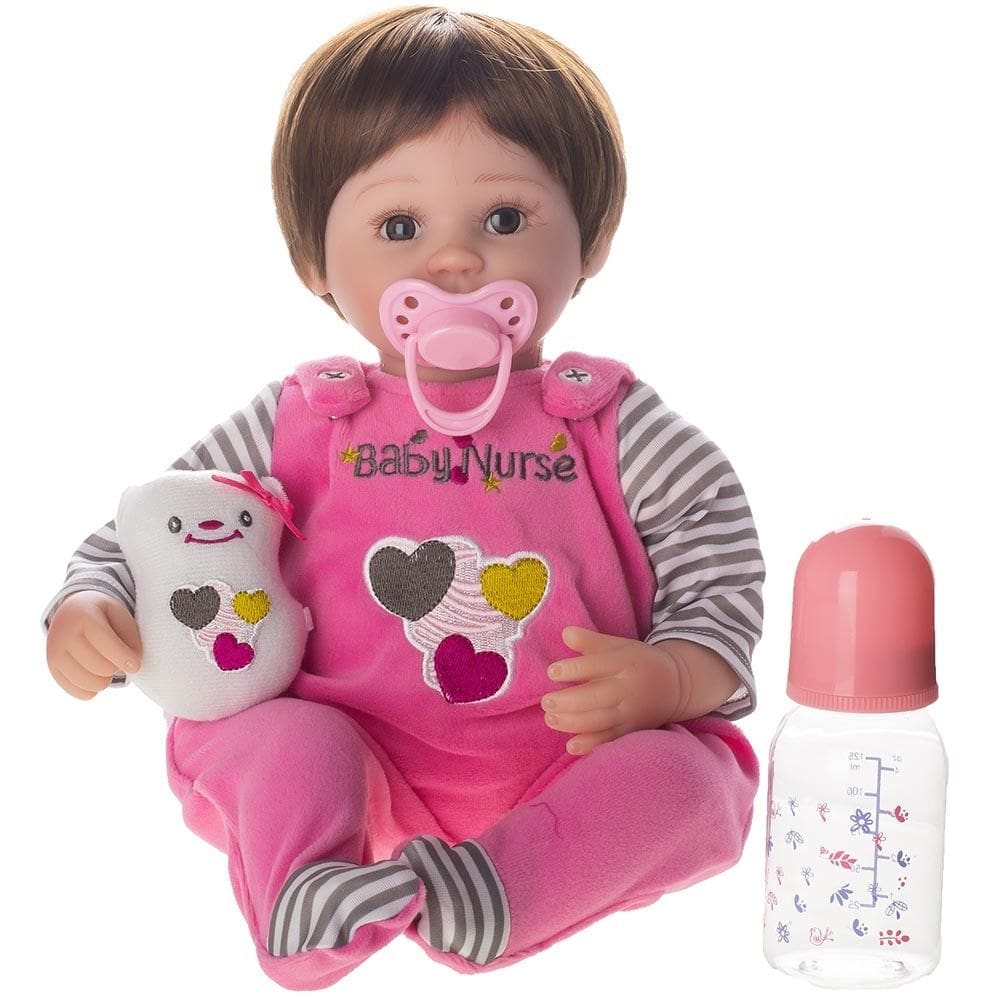 Boneca Bebe Reborn Baby Nurse 45cm 100% Vinil