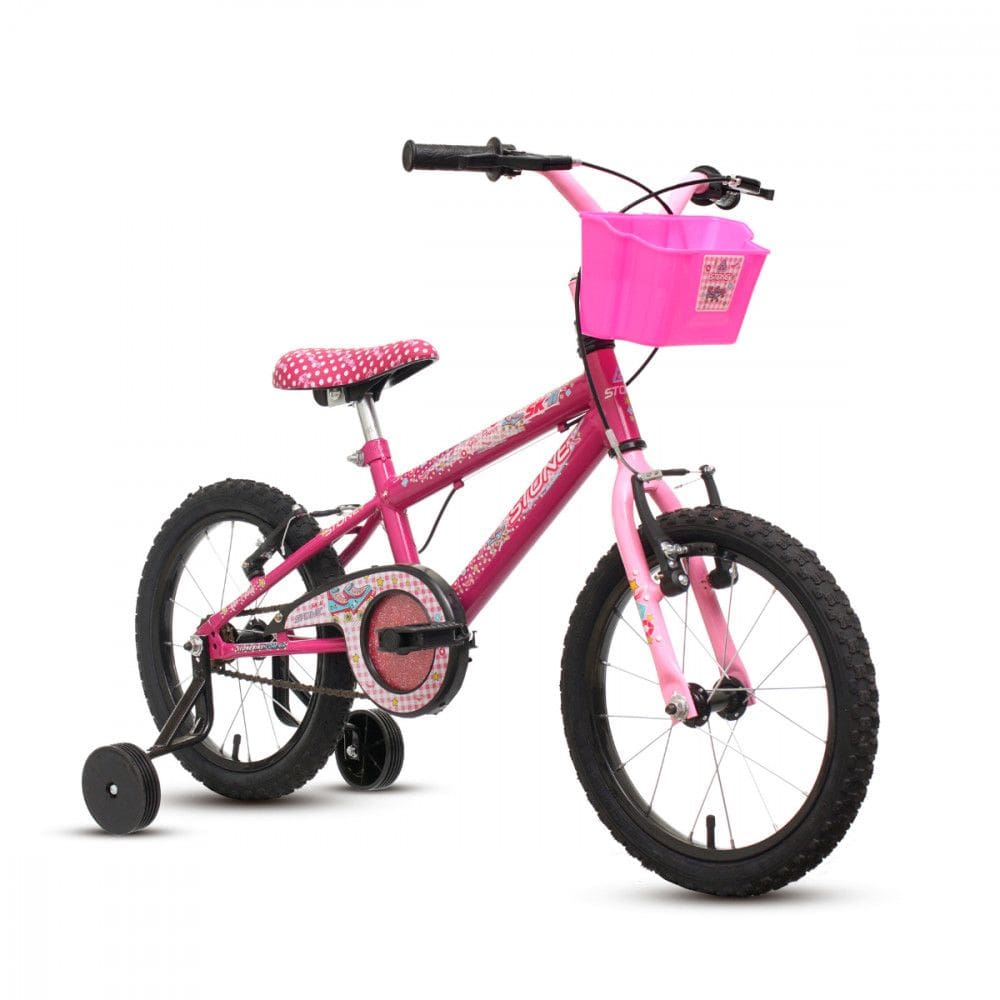 Bicicleta Infantil Feminina Aro 16 (SK-II) Pink com Rosa Stone Bike