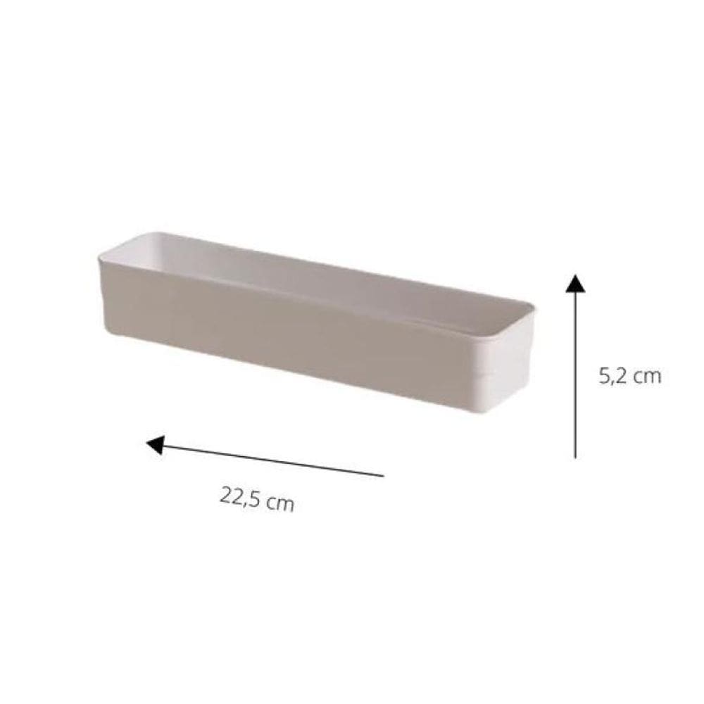 Organizador De Plastico Branco 30X7,5X5,2 Cm
