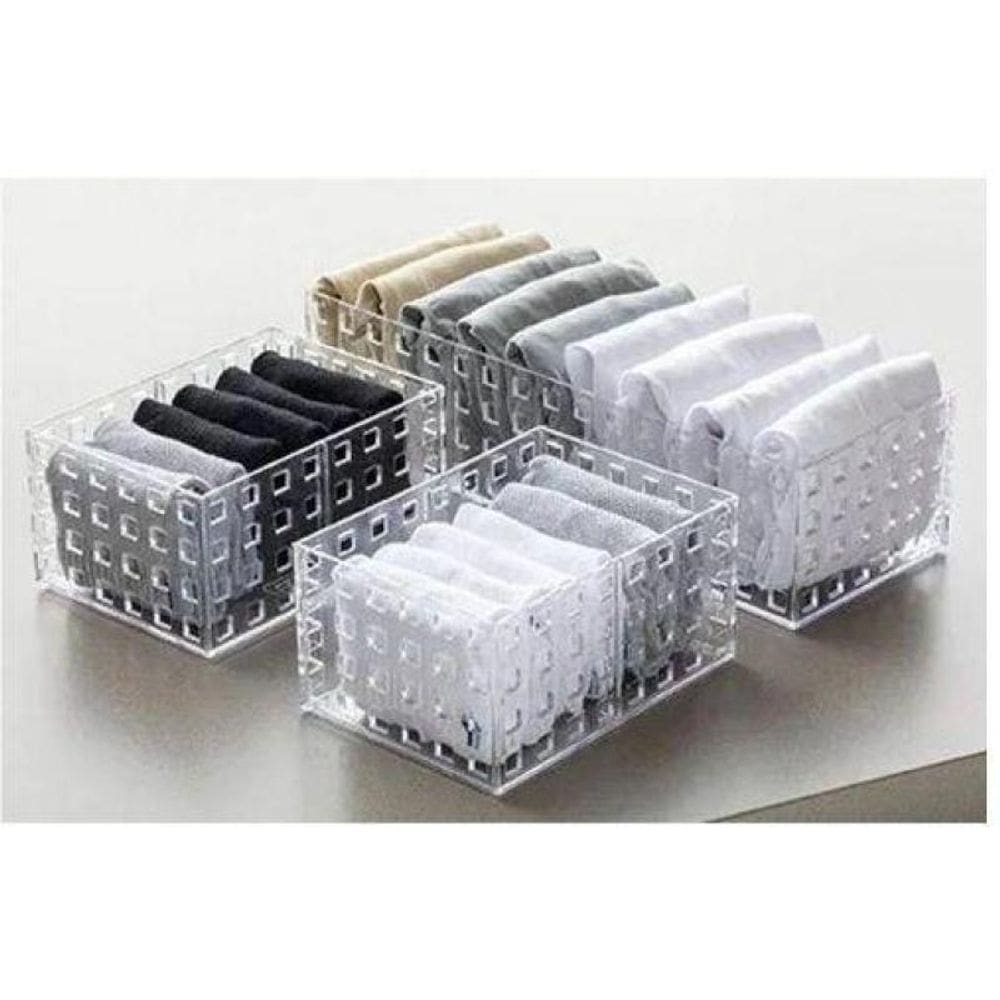 Organizador Empilhavel 16X11,5X8 Quadratta Cristal