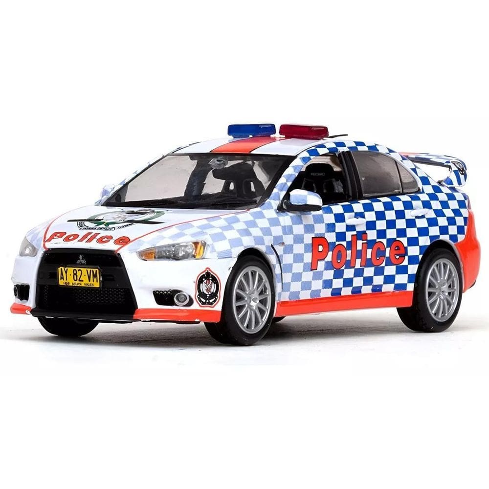 Miniatura Mitsubishi Lancer Evo Policia Australiana 1/43