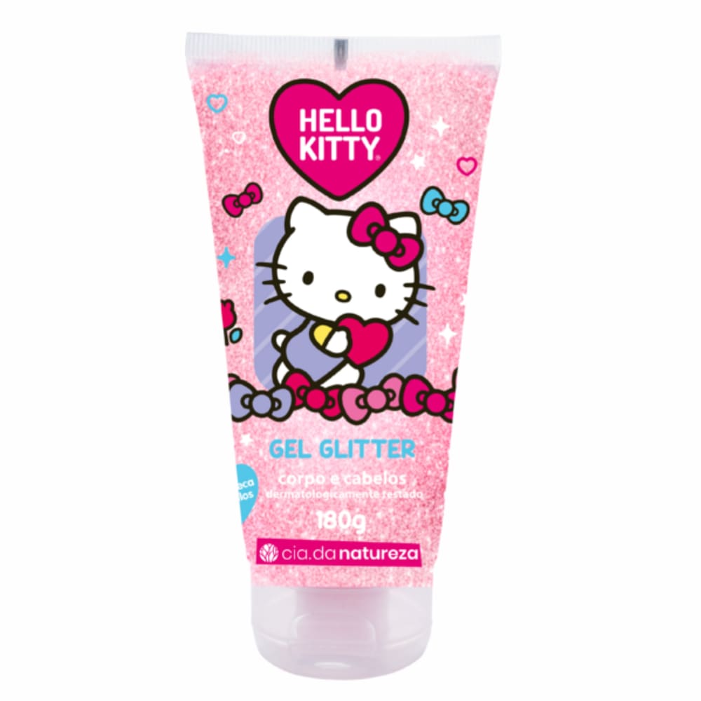 Gel Glitter Hello Kit Cia da Natureza Cabelo e Corpo 180g