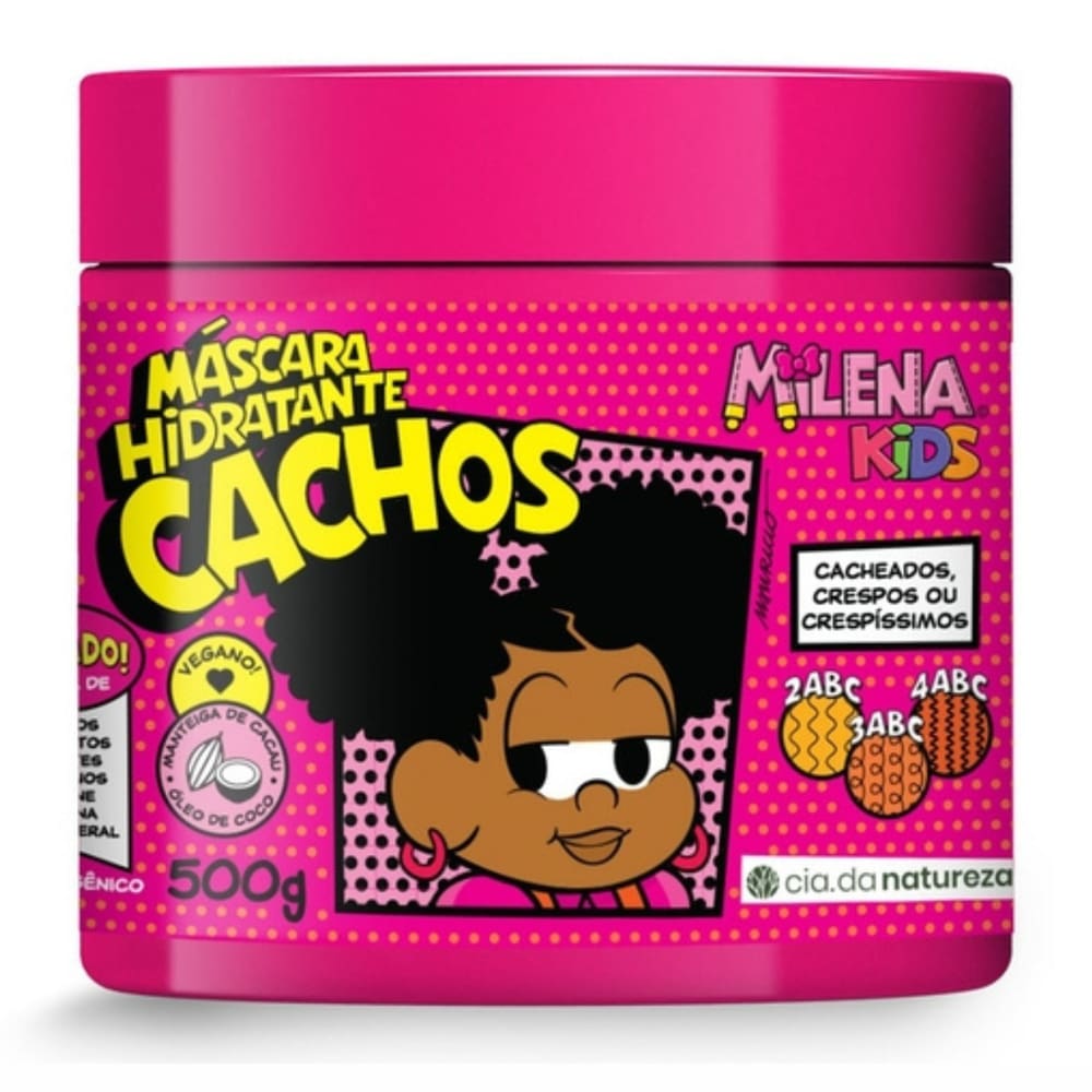 Máscara Hidratante Cachos Milena Kids Cia da Natureza 500g