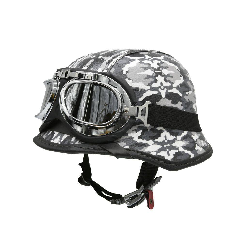 Capacete Br101 Alemão Camuflado Cinza Oculos Espelhado P