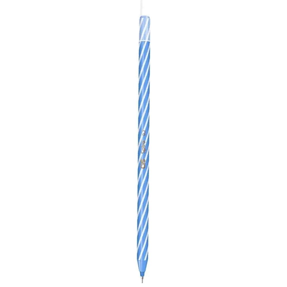 Caneta Esferografica 0.7 Cis Spiro - Azul Claro