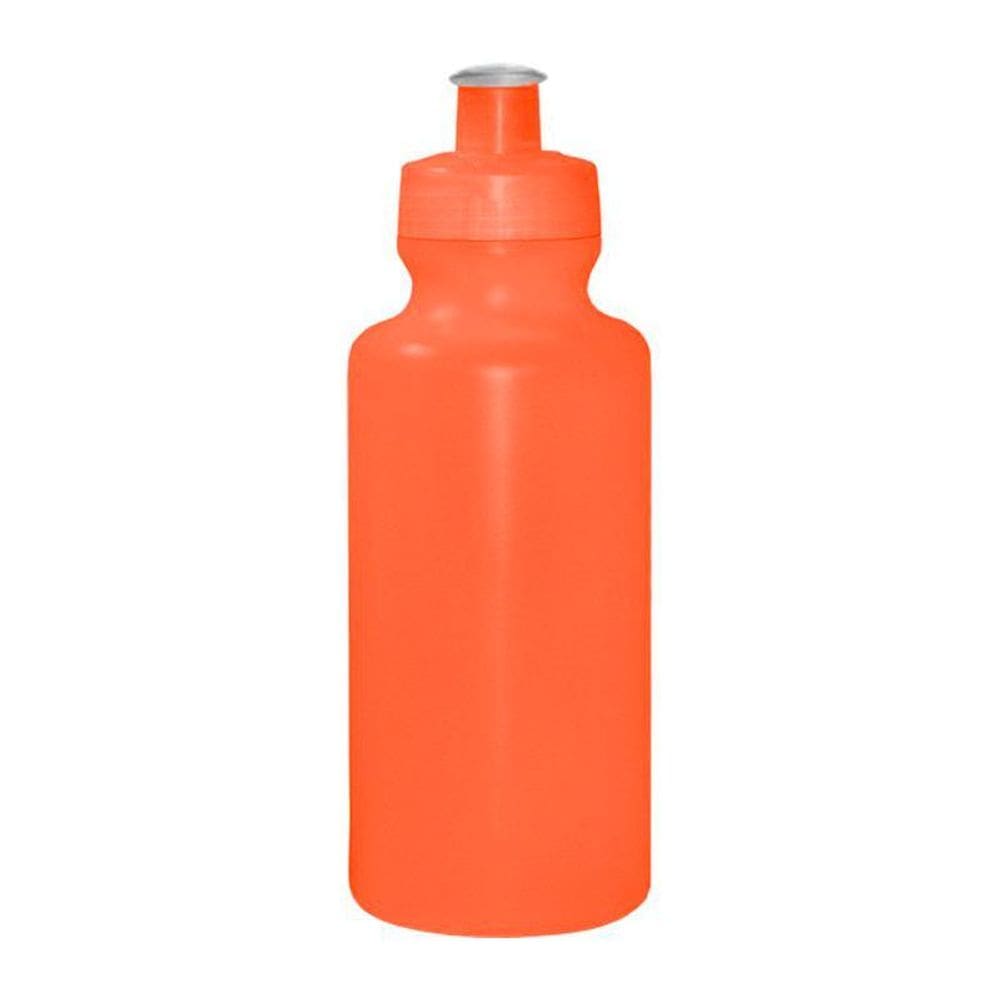 Kit 50 Squeezes 550Ml Laranja Neon Plástico Premium