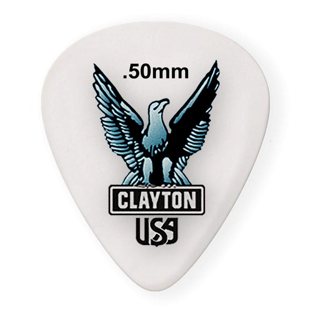 Palhetas de guitarra Clayton Picks S50/12 Acetal (8 calibres)