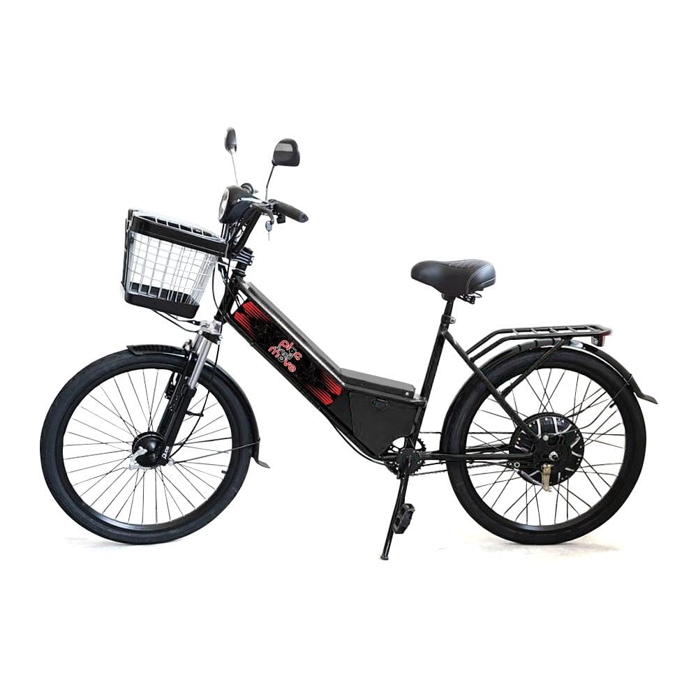 Bicicleta Elétrica - Aro 24 - New Street 800w - Preta - Plug and Move