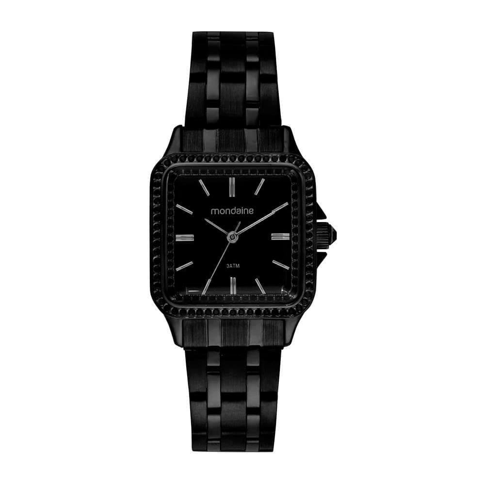 Relógio MONDAINE feminino analógico preto 32824LPMVPE3