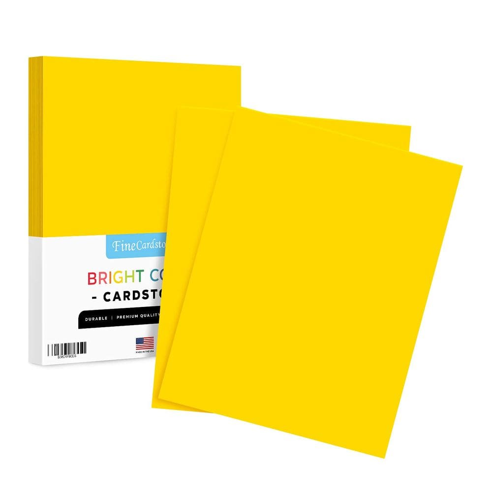 Papel de cartolina S Impressão superfina 65 libras 8,5 x 11 amarelo-sol