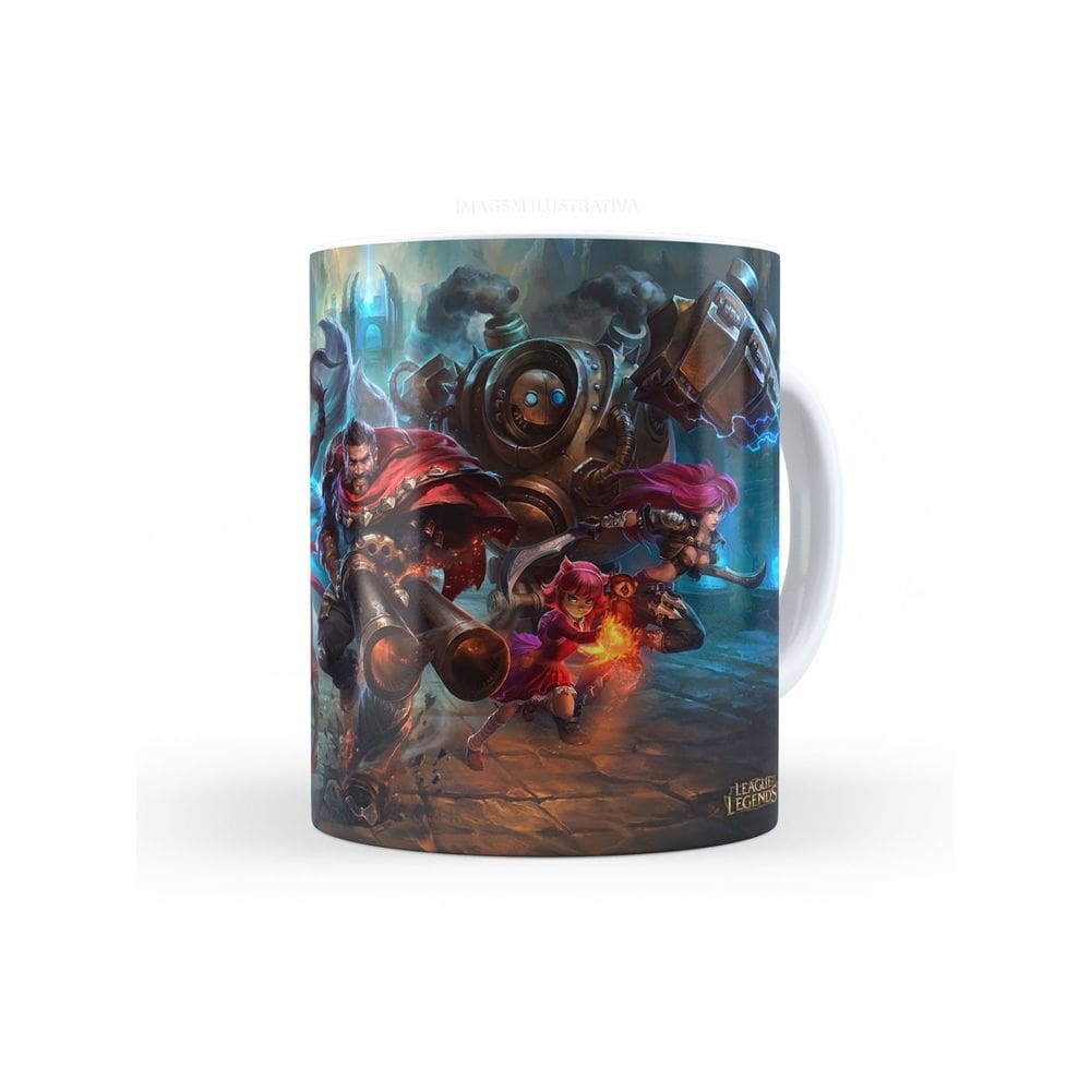 Caneca de ceramica League of Legends 325 Ml Branca