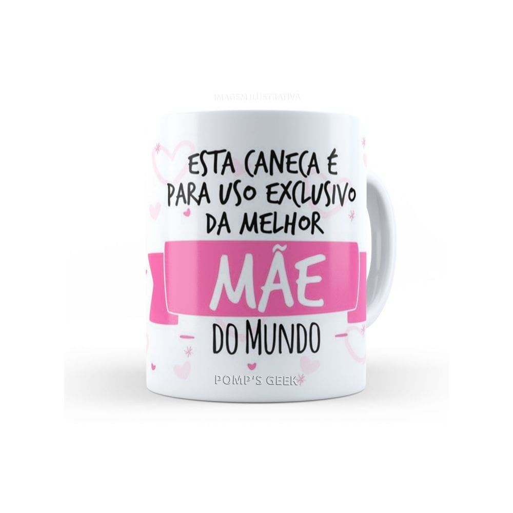Caneca de Ceramica Melhor Mãe do Mundo 325 Ml