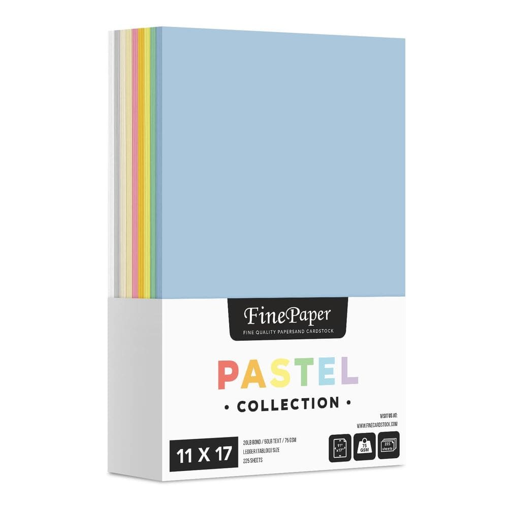Papel colorido S: impressão superfina, pastel variado, 225 folhas