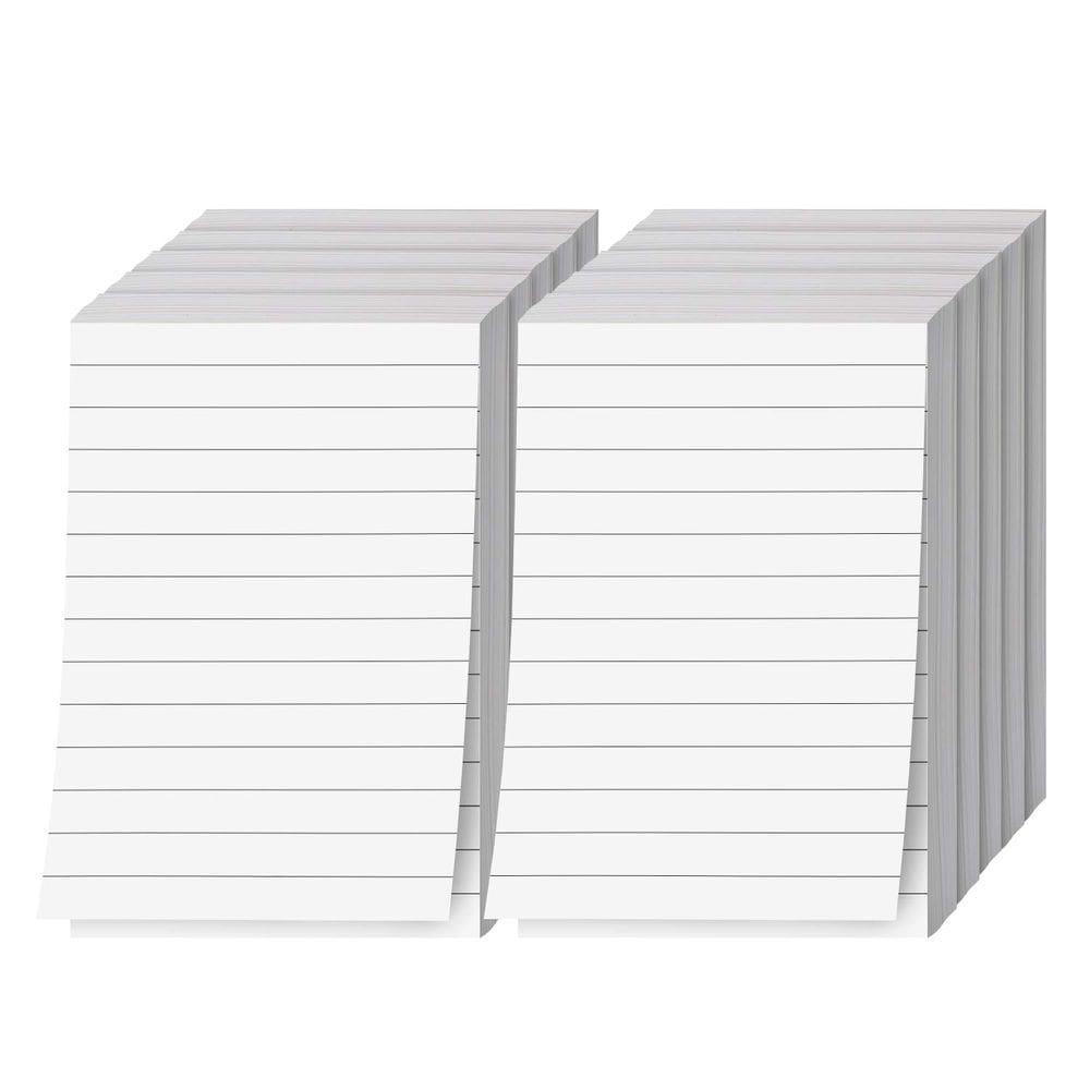 Memo Pads S Impressão superfina branca com linhas pretas 4x6 50 folhas x10