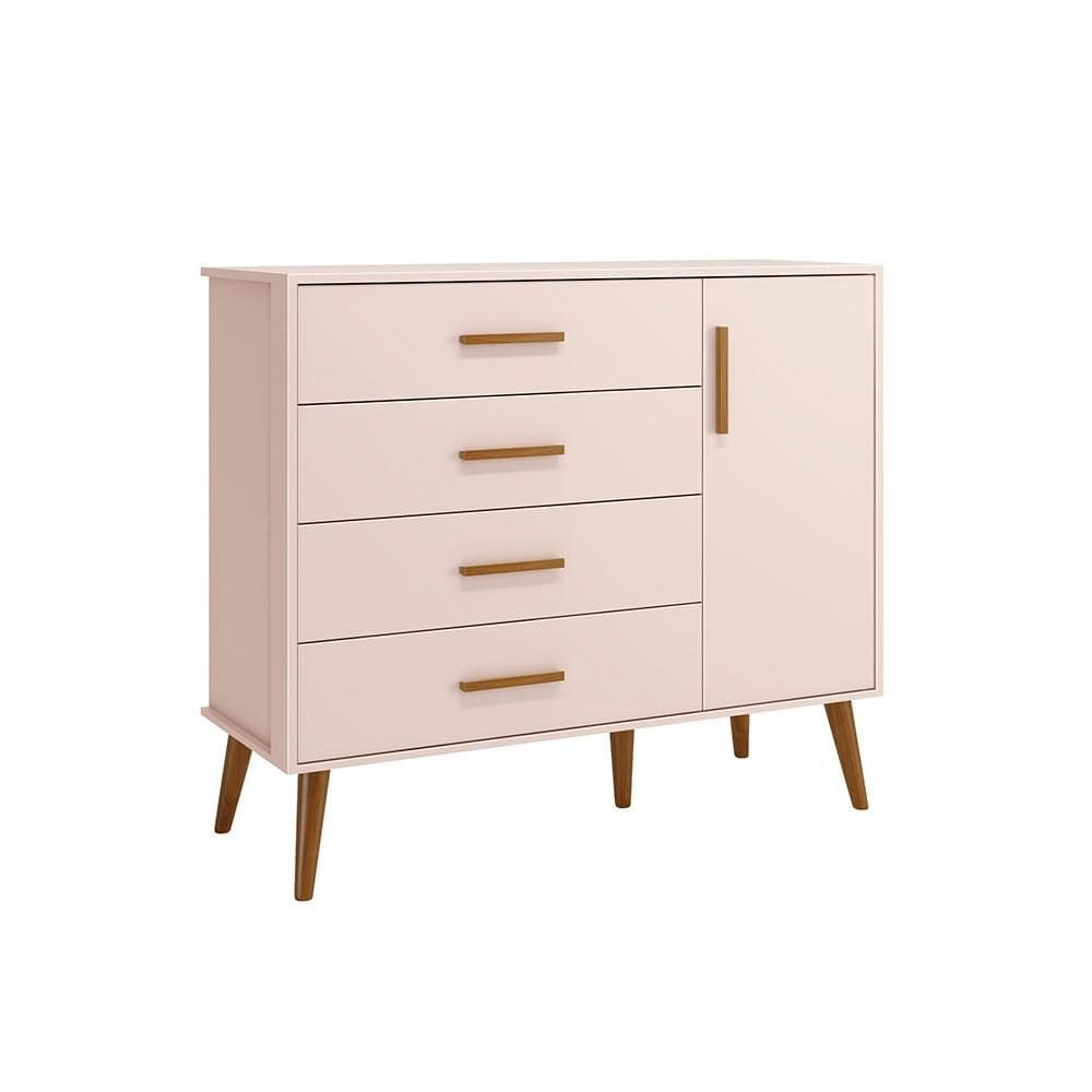 Comoda Sapateira Infantil Isis 4 Gavetas e 1 Porta - Reller