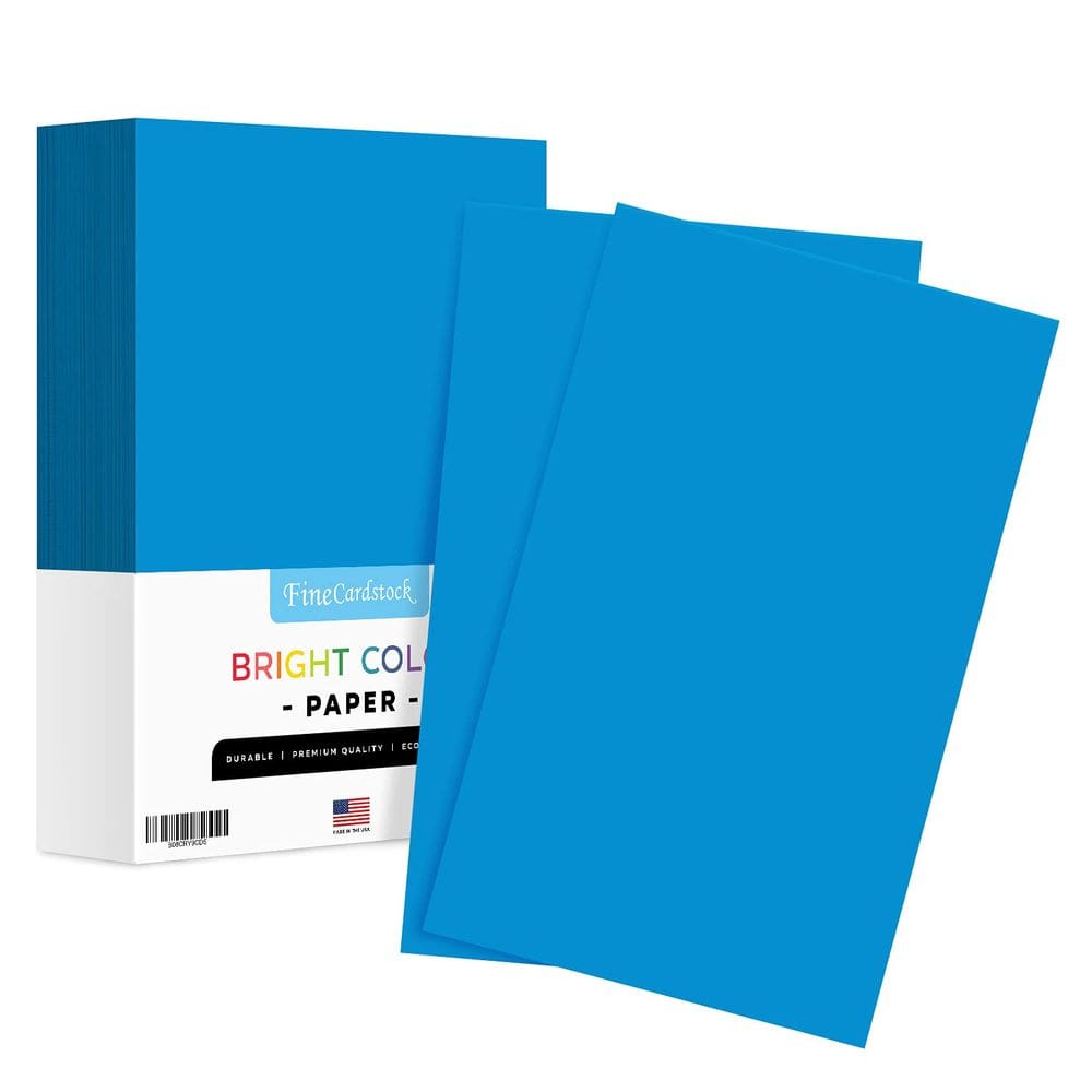 Papel colorido S Impressão superfina 8,5 x 14 24 libras azul 500 folhas