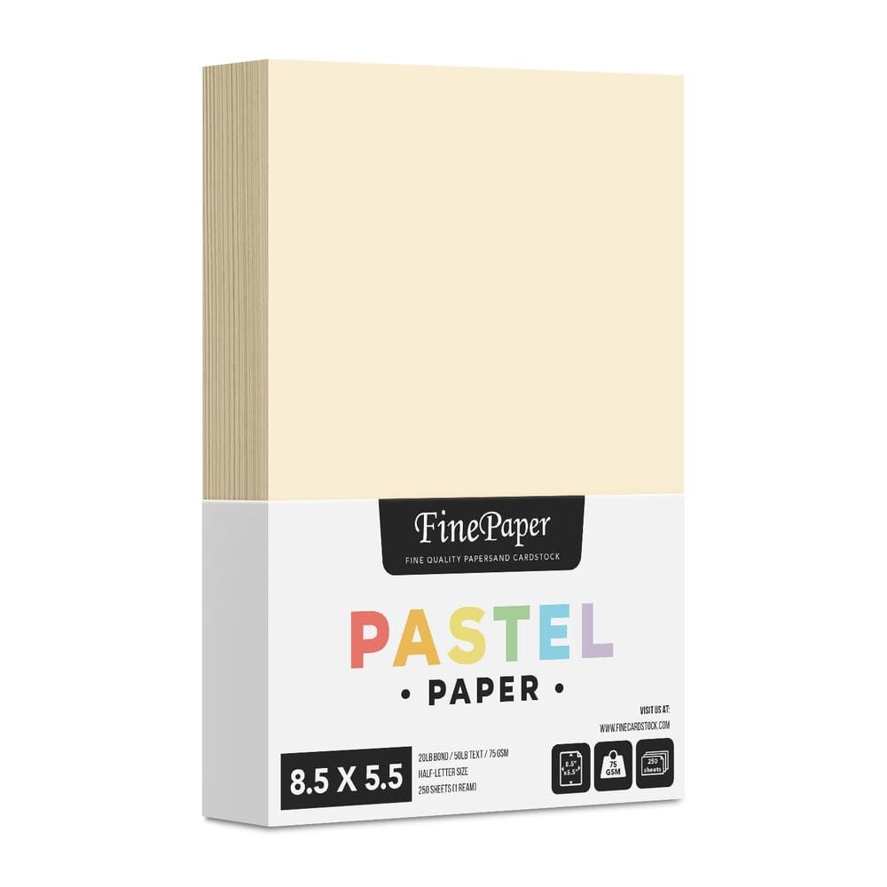 Impressão superfina Paper S 8,5 x 5,5, meia letra, 64 g/m2, 250 unidades