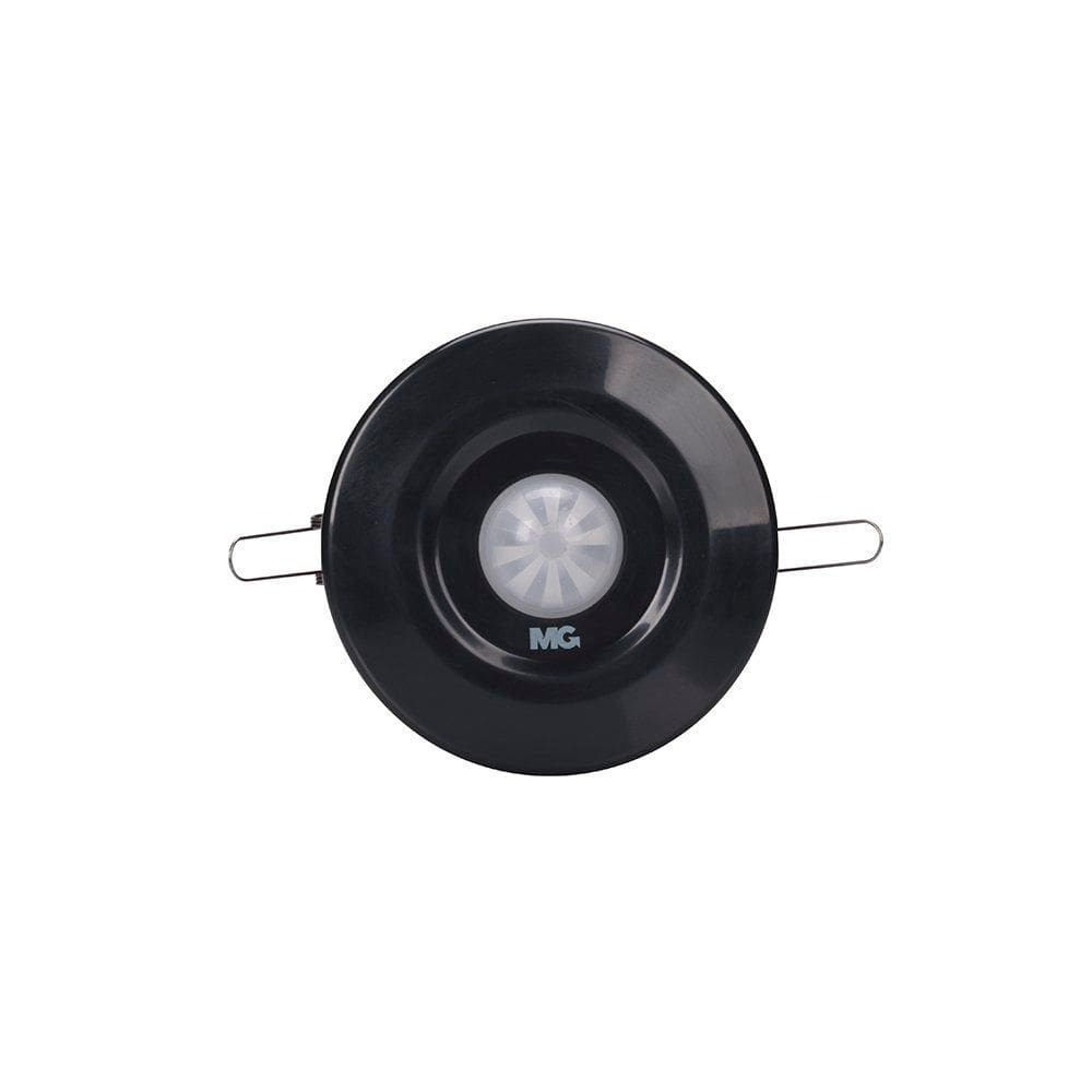 Sensor de Presença MarGirius Standard MPT-40EF de Embutir Teto de Gesso Bivolt Preto