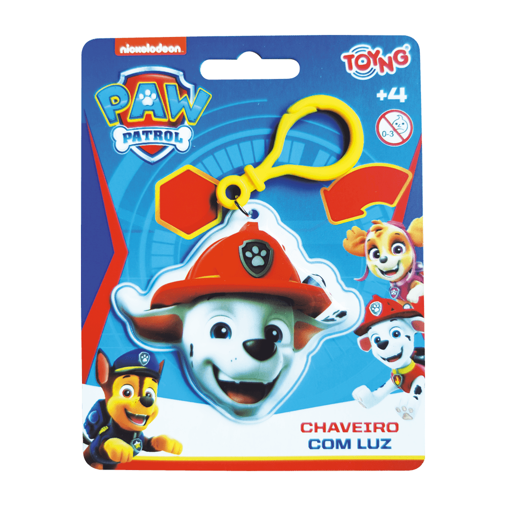 Chaveiro com luz clip on Patrulha Canina - Marshall TOYNG