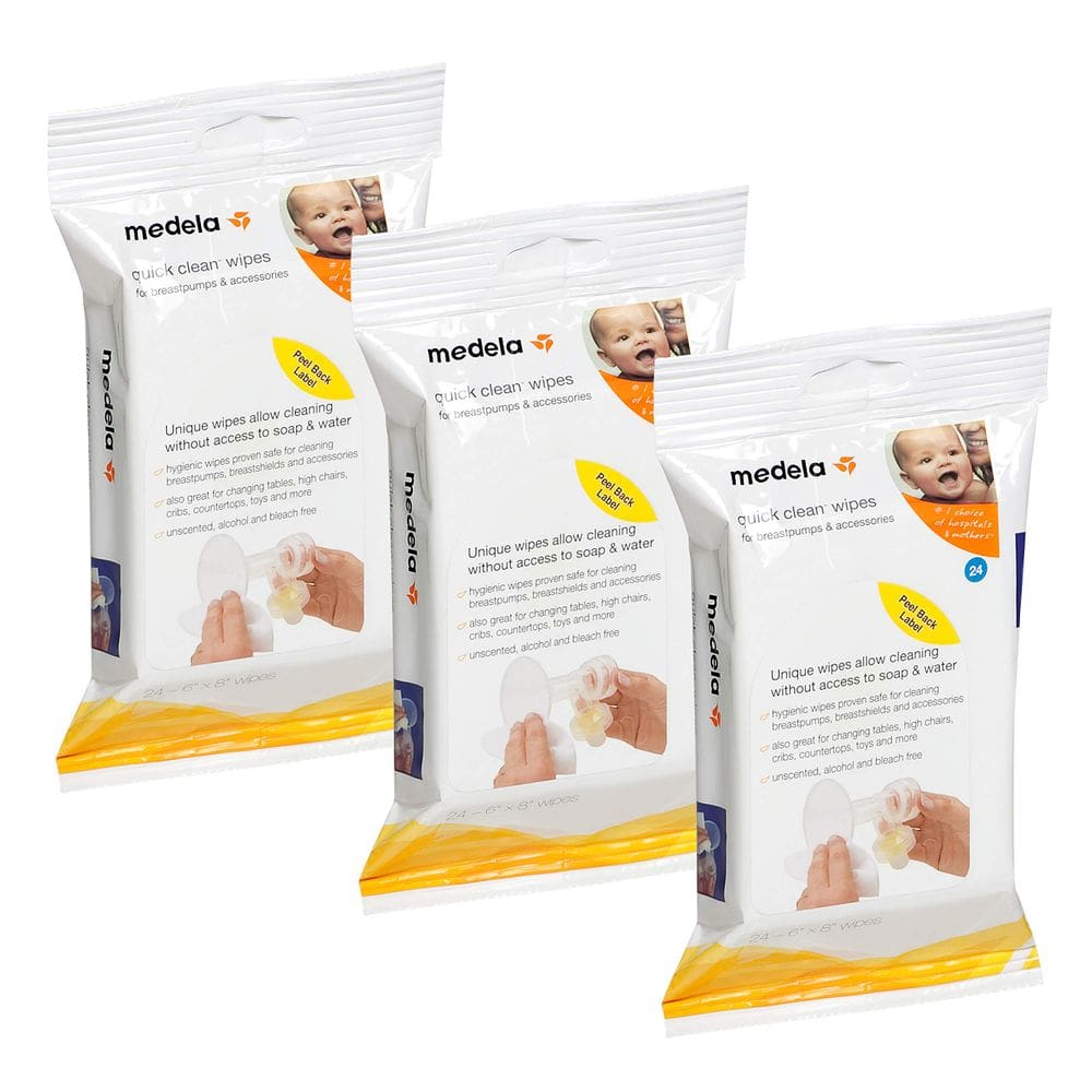 Bomba de mama e toalhetes acessórios Medela Quick Clean 72 Wipes