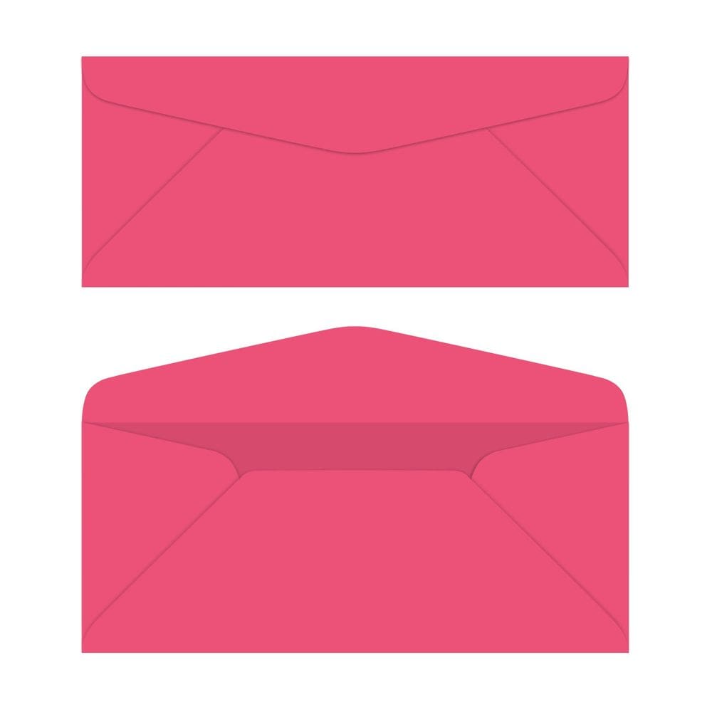 Envelopes para correspondência S Superfine Printing Hot Pink #10, pacote com 50