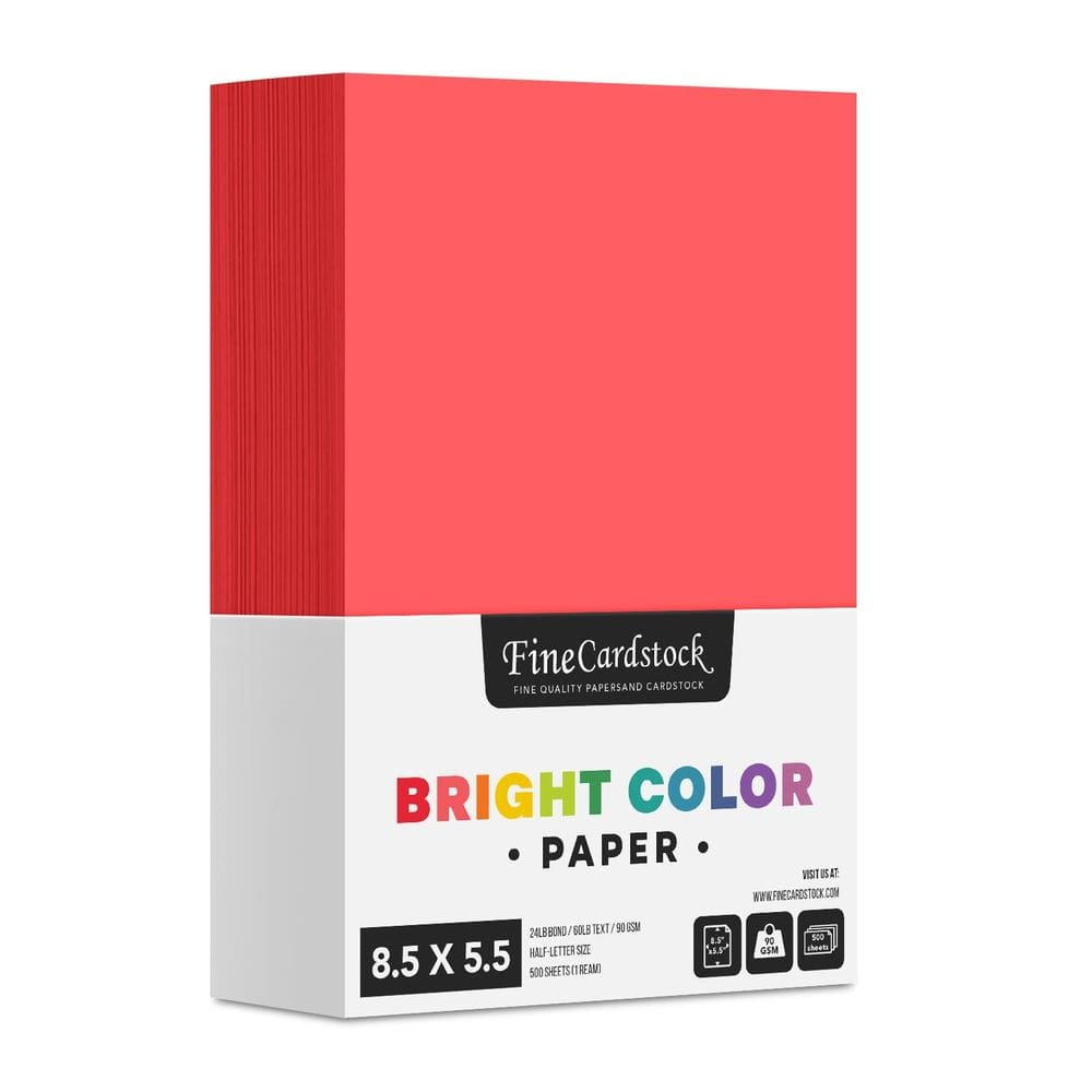 Impressão superfina de papel colorido 8,5 x 5,5 polegadas 500 folhas