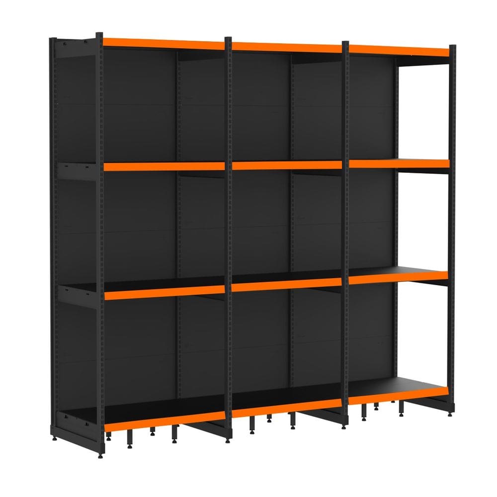 Rack Parede 202 Fit 60 Ate 3 Metros Preto 12 Bandeja Pe Lara