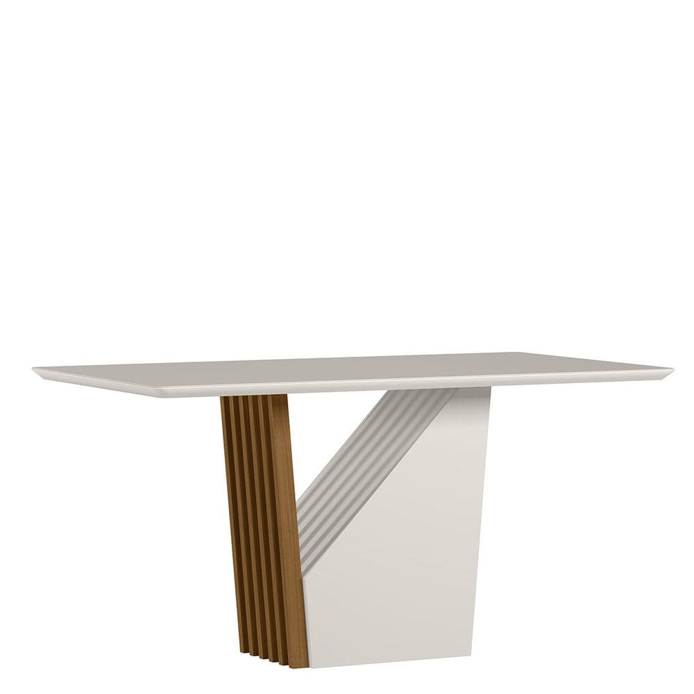 Mesa Jantar Retangular 160 x 90 Com Vidro 3mm Luna Sem Cadeiras ÉdeCasaMóveis