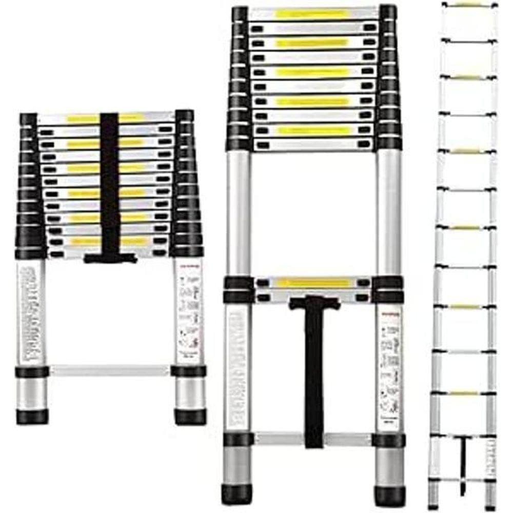 Escada Telescópica De Alumínio 5 Metros 13 Degraus