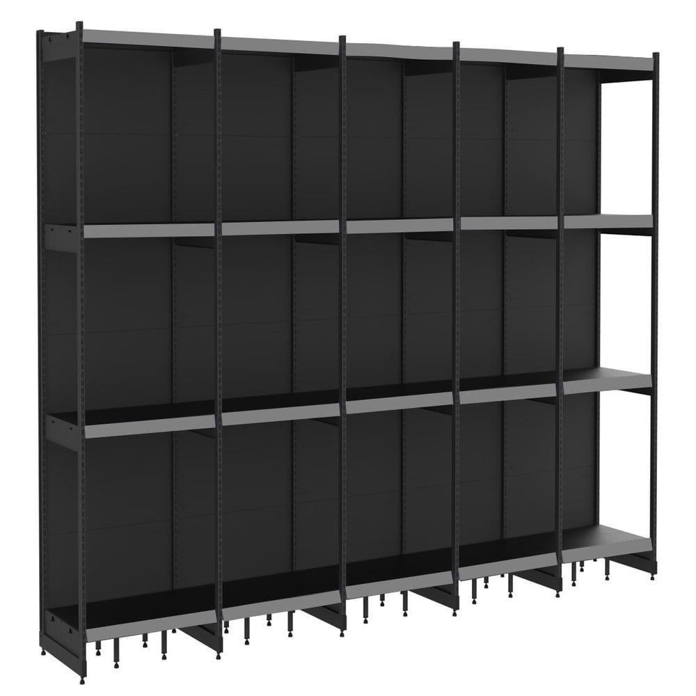 Rack Parede 202 Fit 60 Ate 5 Metros Preto 20 Bandeja Cinza