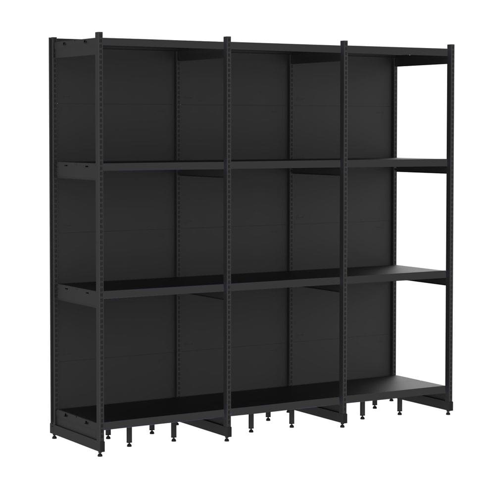 Rack Parede 202 Fit 60 Ate 3 Metros Preto 12 Bandeja Spe