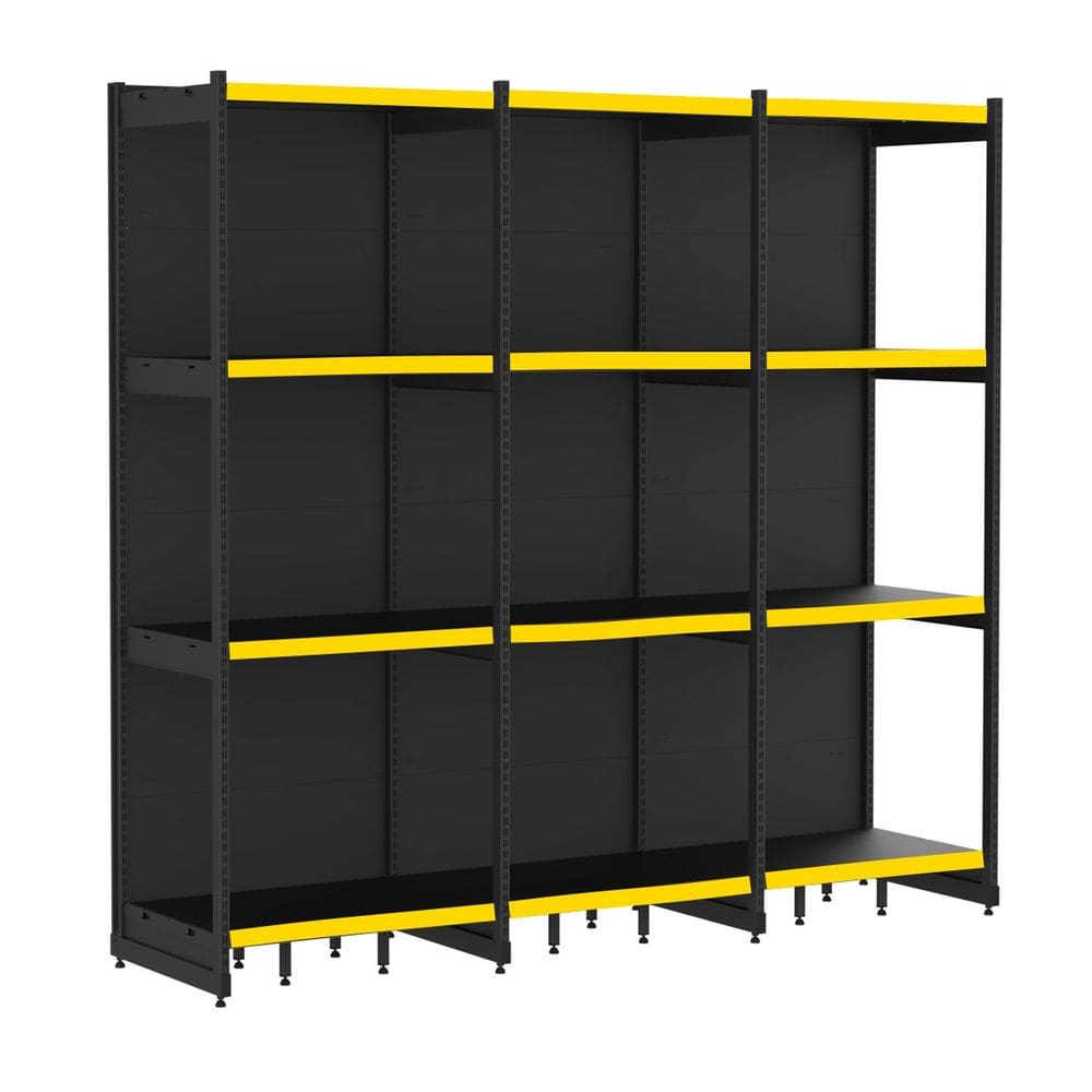 Rack Parede 202 Fit 60 Ate 3 Metros Preto 12 Bandeja Pe Amar