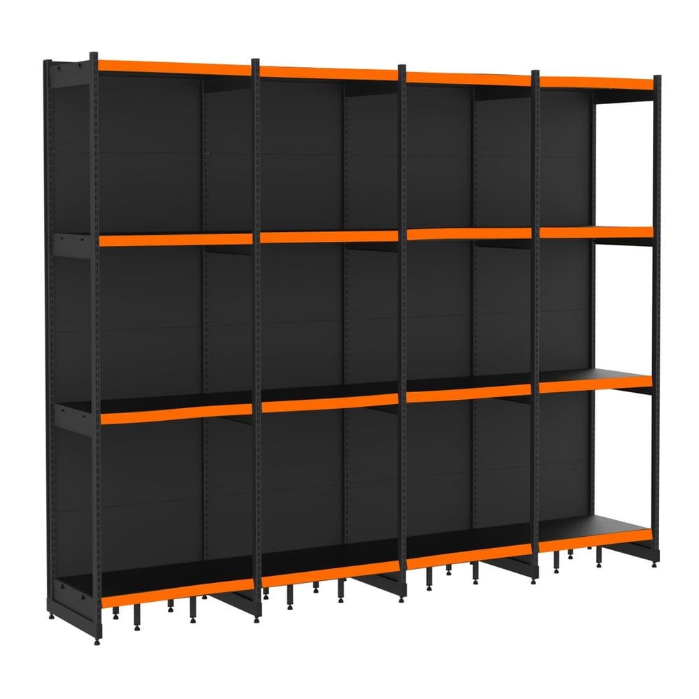 Rack Parede 202 Fit 60 Ate 4 Metros Preto 16 Bandeja Pe Lara