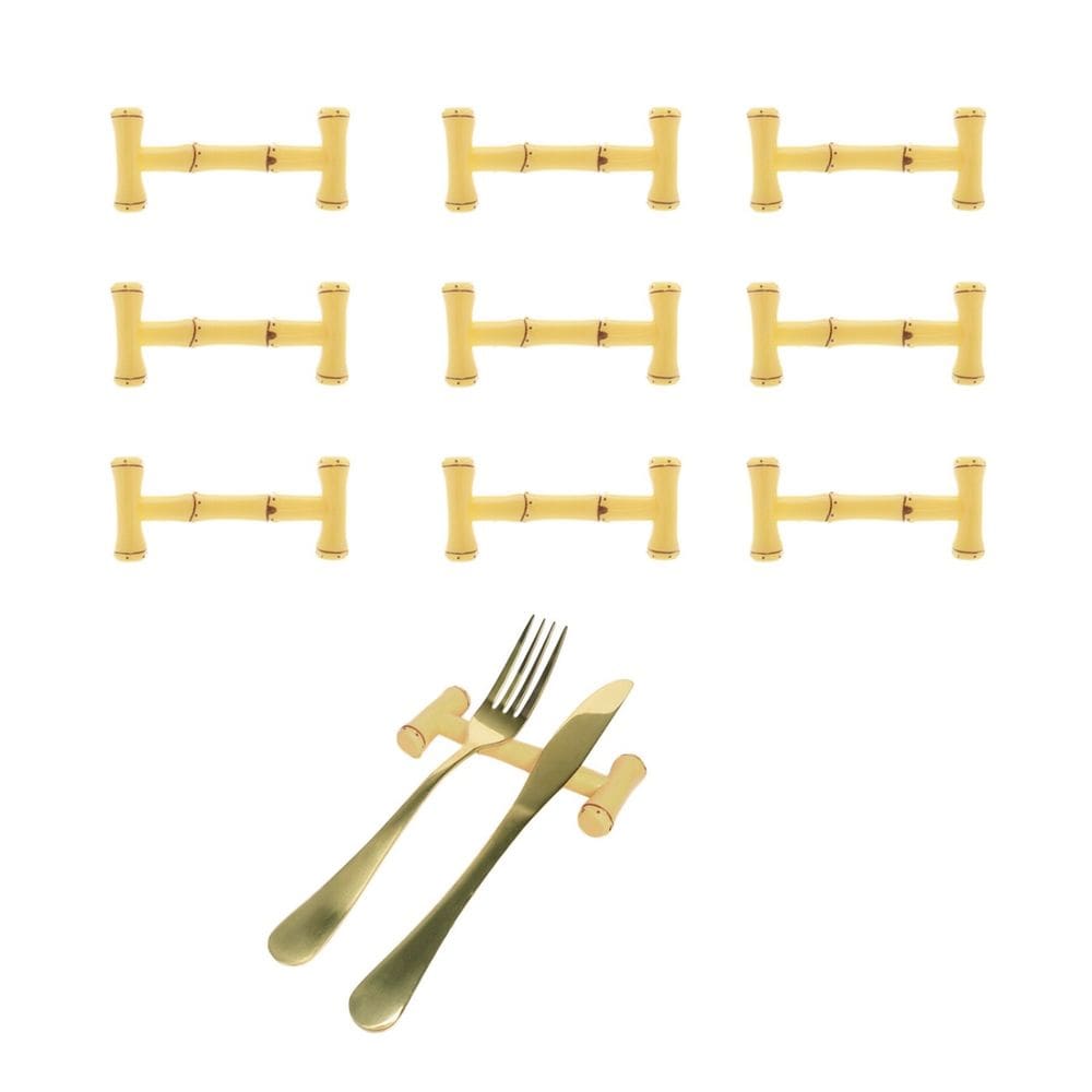 Descanso de Talheres Hashi Bambu Plastico Mesa Posta 10un