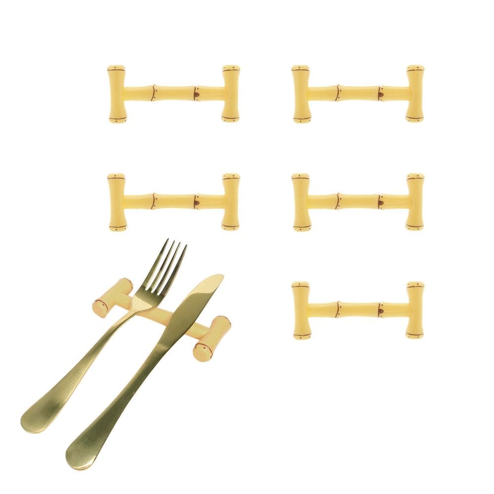 Descanso de Talheres Hashi Bambu Plastico Mesa Posta 6un