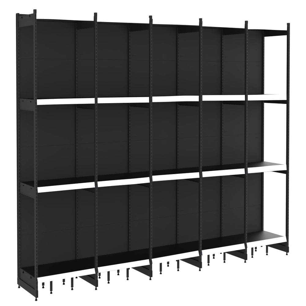 Rack Parede 202 Fit 60 Ate 5 Metros Preto 20 Bandeja Branco