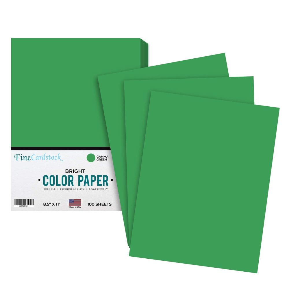 Papel colorido S Impressão superfina Gamma Green 8,5 x 11