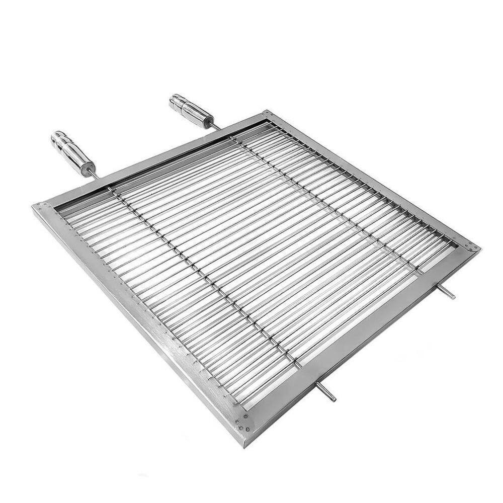 Grelha Uruguaia Aramada 55X50 Reforçada De Churrasco Em Inox