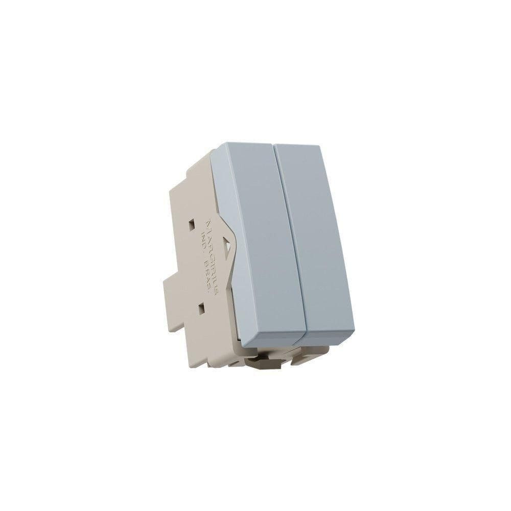 Módulo Interruptor Duplo Simples Margirius Sleek Colors 10A