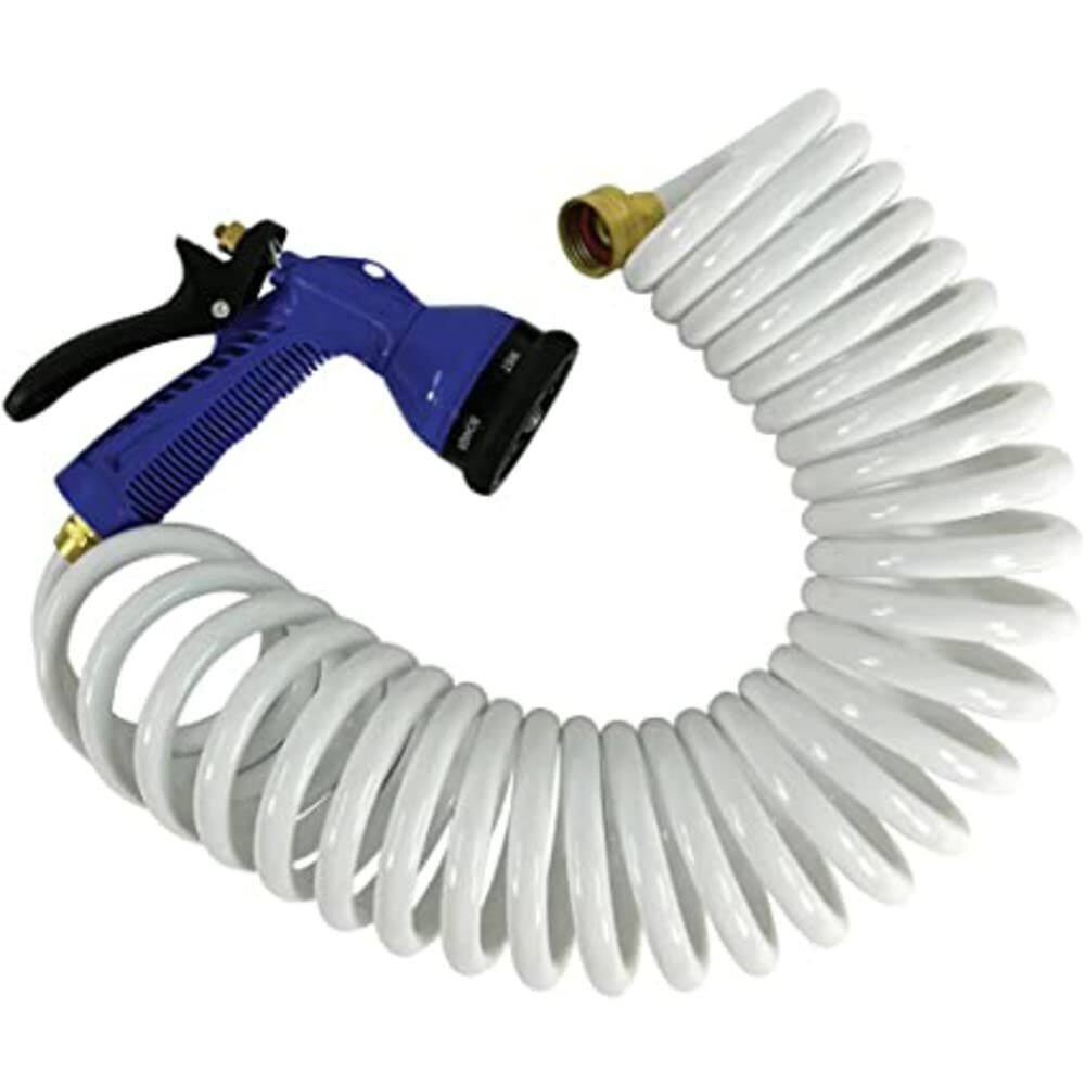 Mangueira espiralada Whitecap White 4,5 m com bocal