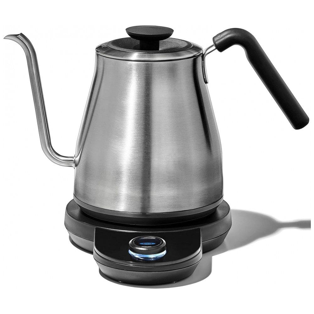 Chaleira Elétrica 1L em Aço Inoxidável com Controle de Temperatura, 110v, OXO 8717100, Prateado